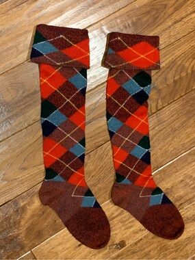 Women’s Vintage Argyle Knee-High Socks for Highland Dancing